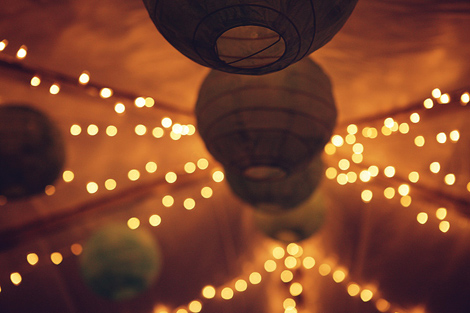 Latnerns and strung lights make for a fun and classy style for a wedding