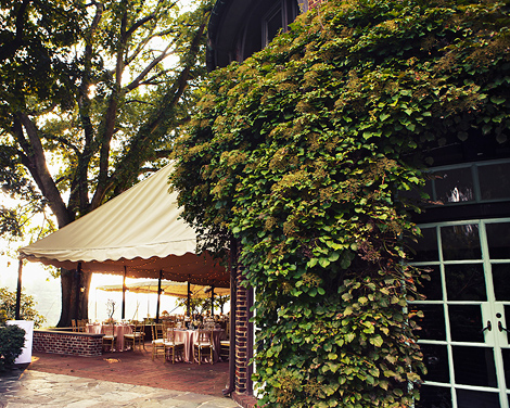 Ivy grows on the side of the beautiful building at Greenville Country Club in Delaware