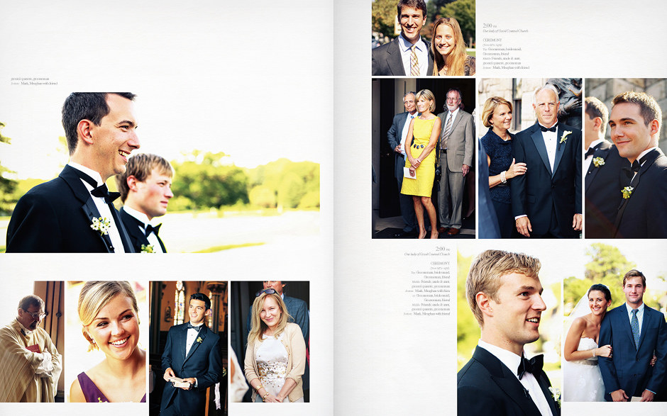 Guests wait to give well wishes to the bride and groom and their family after the wedding ceremony in New Jersey