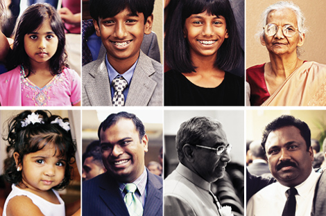 Guests pose for photos at this Indian wedding in Atlanta